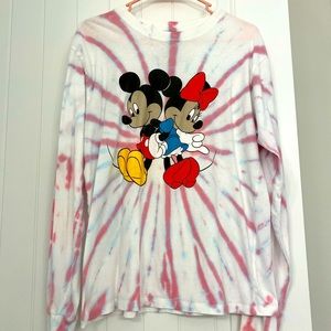 L Mickey and Minnie long sleeved shirt.
